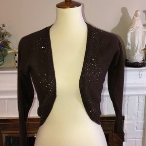 🌻Abercrombie & Fitch brown beaded sweaters Sz M